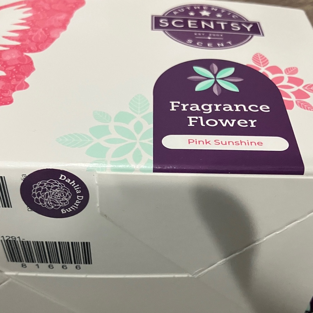Scentsy Fragrance Flower Set of 4 in Dahlia Darling Flower Design, New in Box - Picture 4 of 7